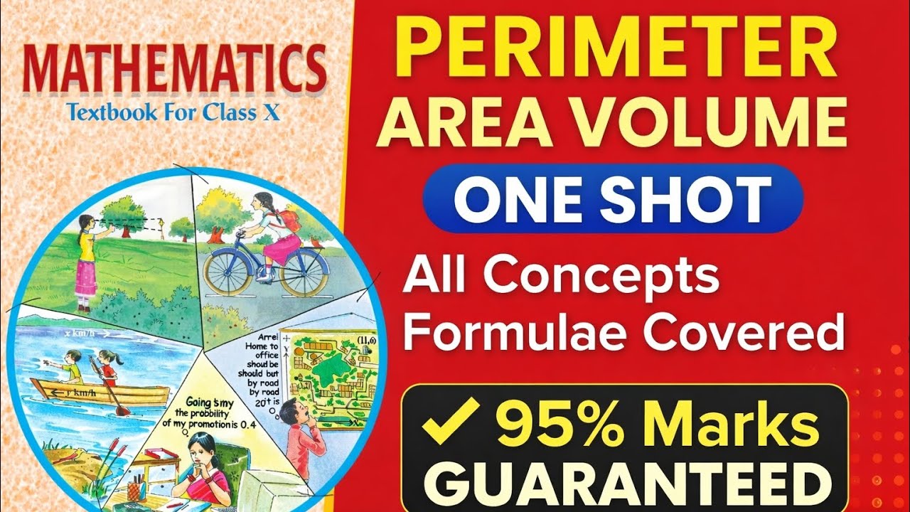 Perimeter and Area Volume -  All concepts in One Shot Mathematics - Geometry -  CBSE - NCERT