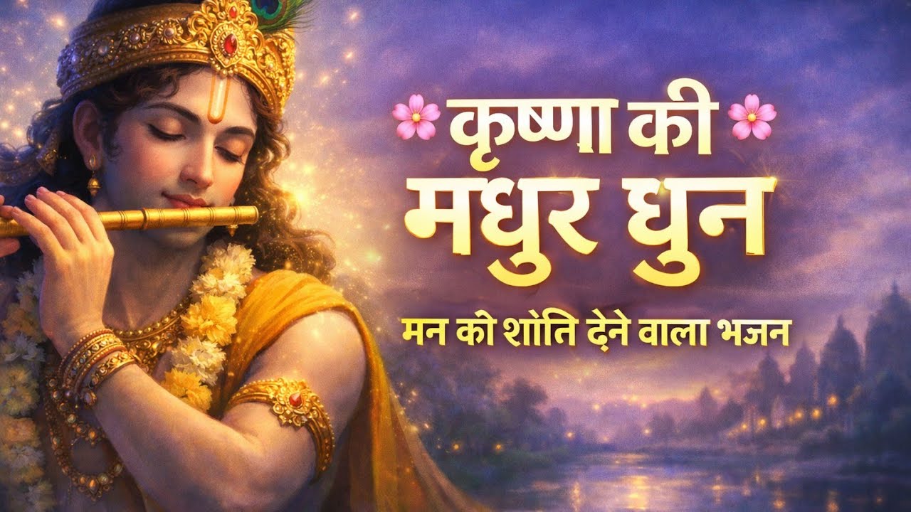 कृष्ण की मधुर धुन 🎶🙏 # मन को शांति देने वाला भजन # Krishna Flute Bhajan🌼