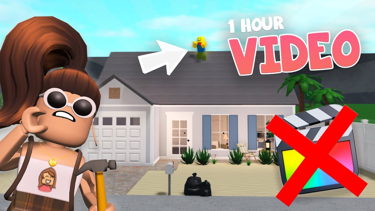 Building a BLOXBURG HOUSE w/ my brother... but I CAN'T EDIT!!