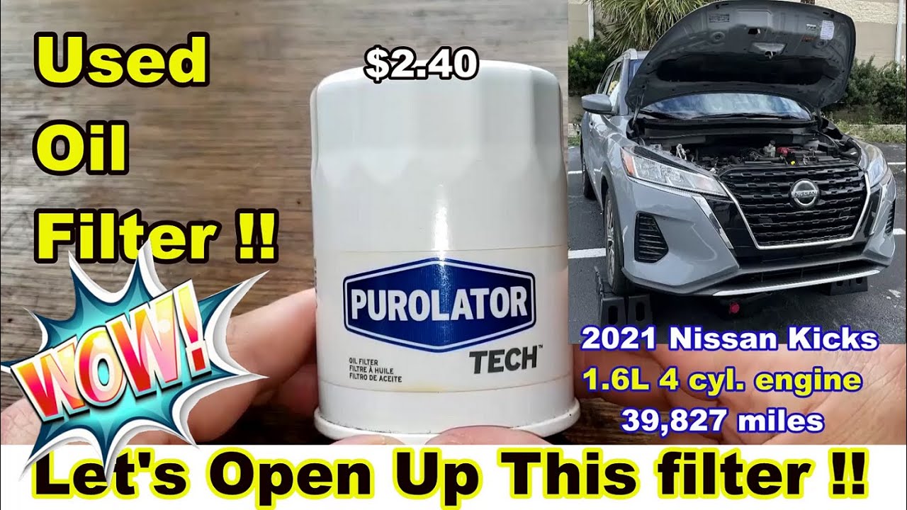 Purolator Tech TL14610 Oil Filter Cut Open, Used Purolator Oil Filter Cut Open