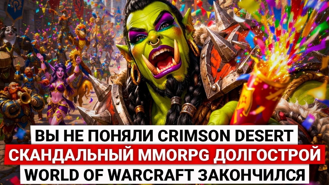 ВЫ НЕ ПОНЯЛИ CRIMSON DESERT, СКАНДАЛЬНЫЙ MMORPG ДОЛГОСТРОЙ, WORLD OF WARCRAFT ЗАКОНЧИЛСЯ
