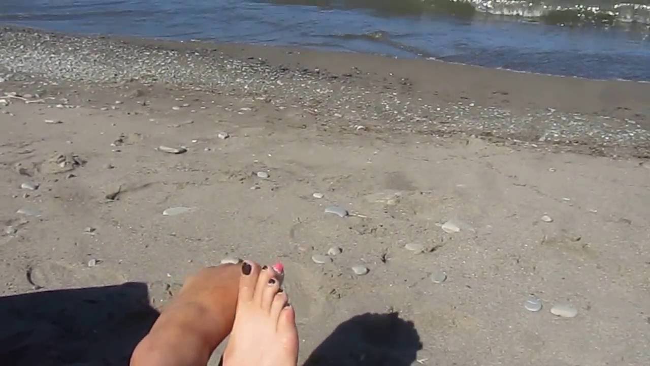 Friendly Feet at the Beach in Lake Ontario