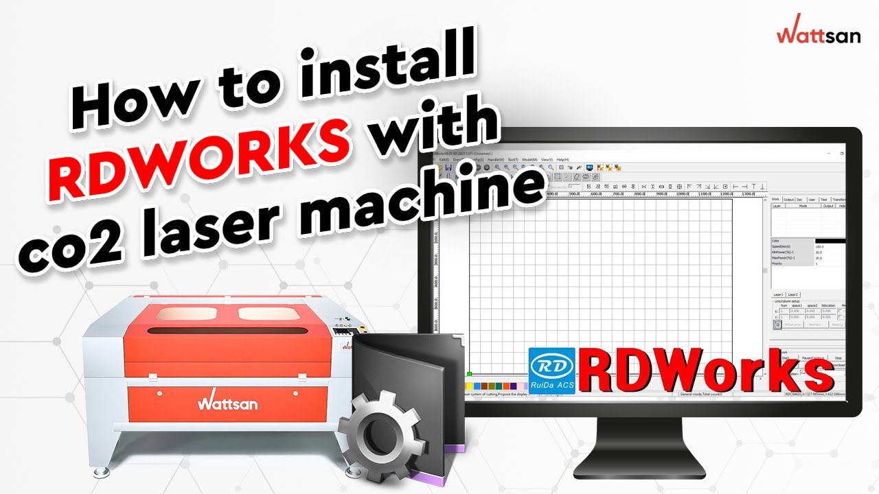 How to install RD WORKS software with CO2 laser machine / Wattsan Technical Guide