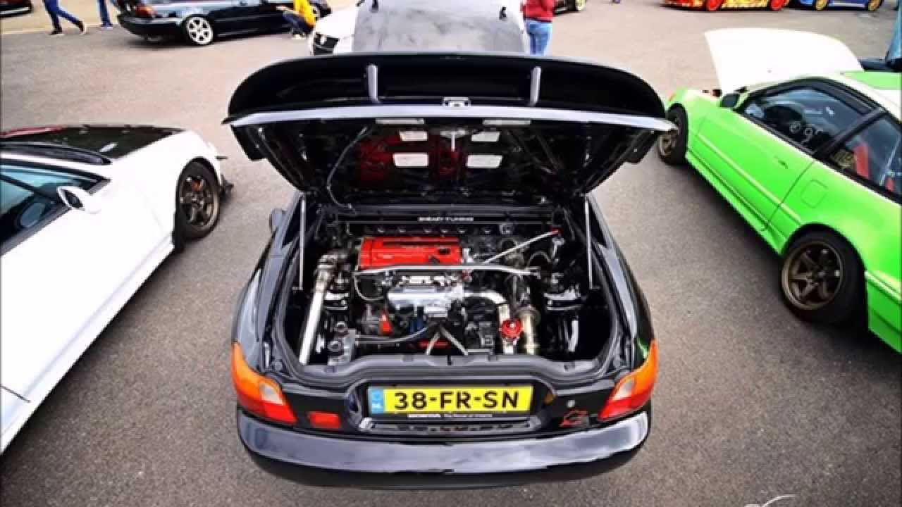 Honda Del Sol RWD mid engine conversion semi build B16 turbo (short movie)