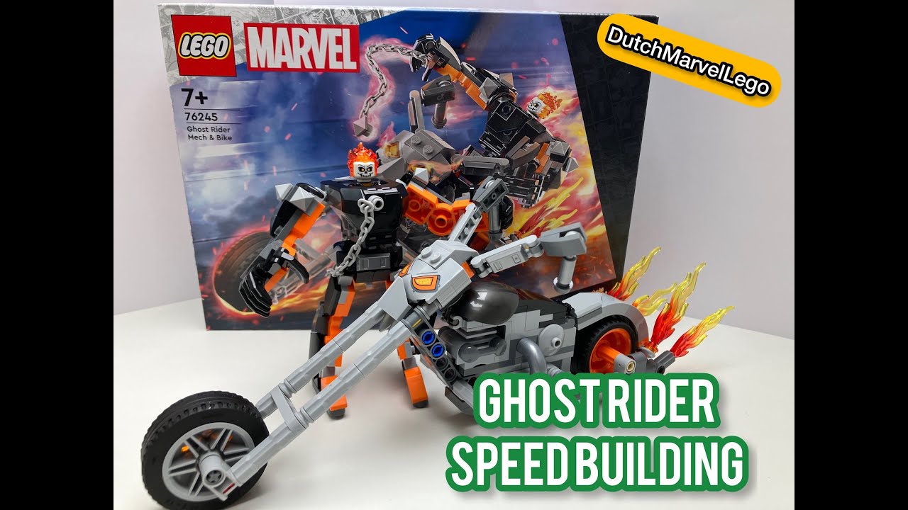 Marvel GHOST RIDER Lego MECH (76245) | ASMR speed building | GHOST RIDER Mech with BIKE