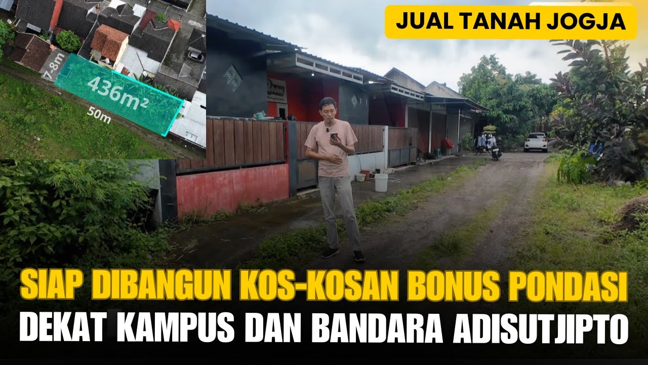 EPS 605 JUAL TANAH JOGJA DEKAT KAMPUS DAN BANDARA COCOK UNTUK KAVLING RUKO LEBAR DEPAN IDEAL