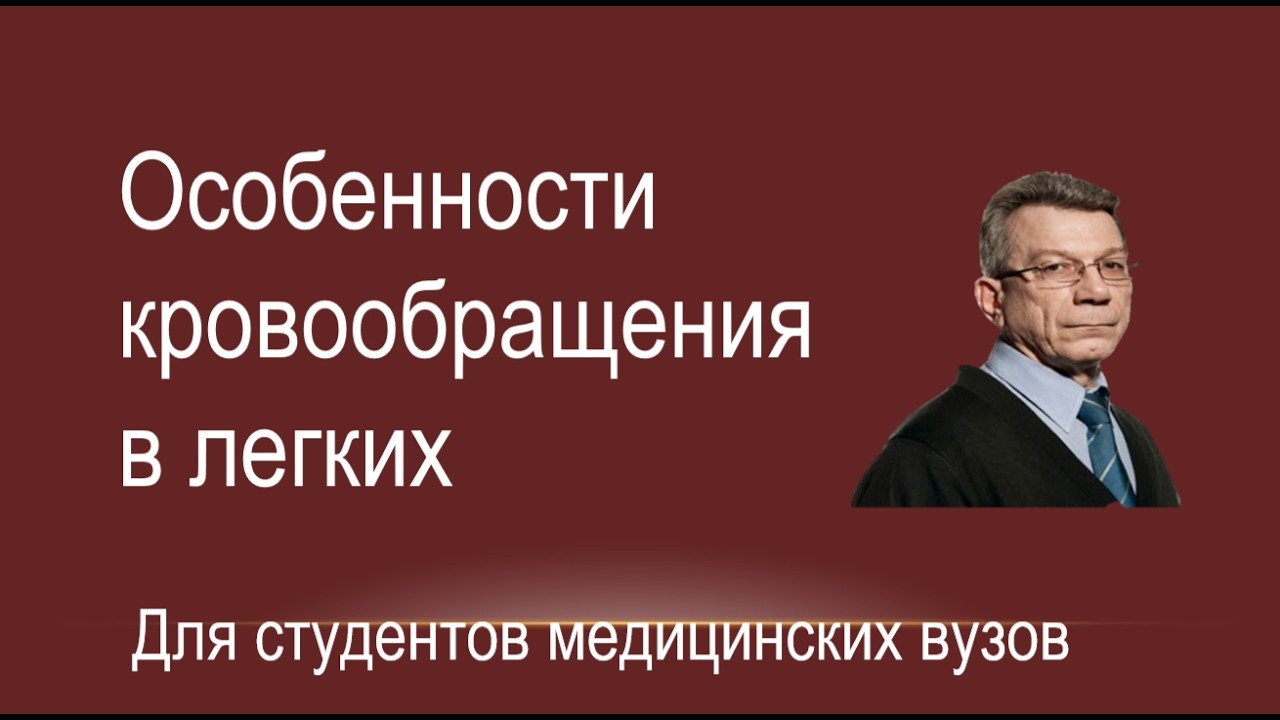 Особенности кровообращения в легких.