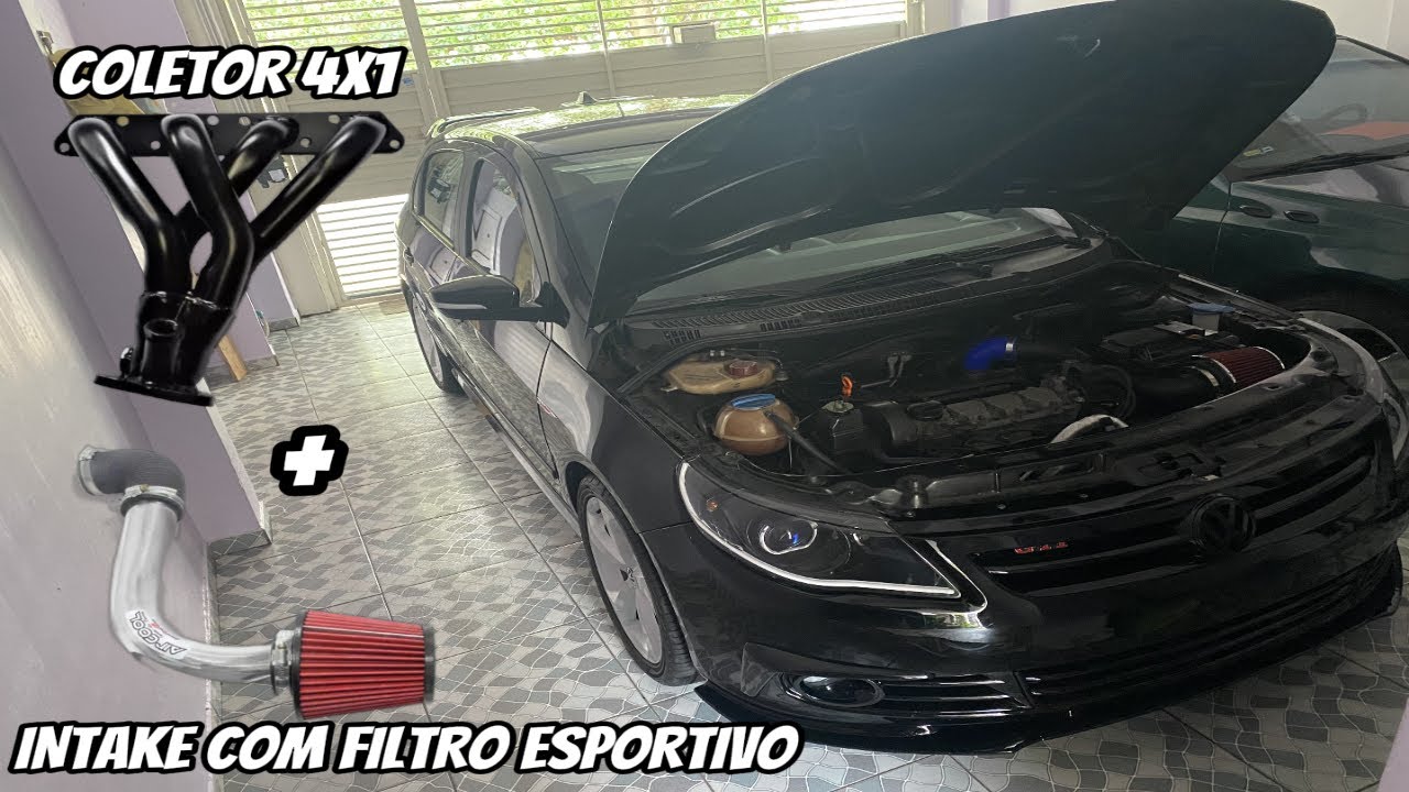 INSTALANDO COLETOR 4X1 + INTAKE COM FILTRO ESPORTIVO NO GOL G5 GTI