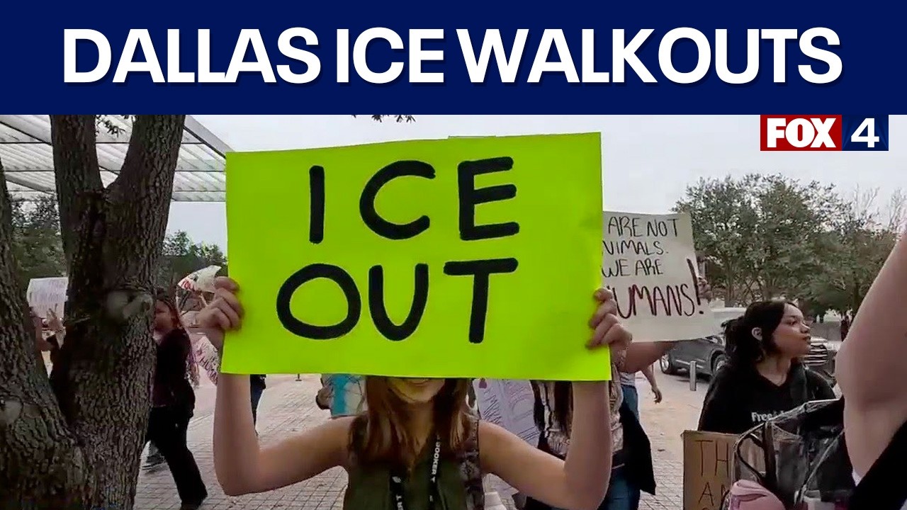Dallas ISD students walk out to protest ICE