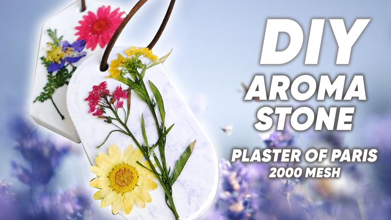 Dried Flower Aroma Stone scented tablet with plaster of paris - Malaysia Clay Art