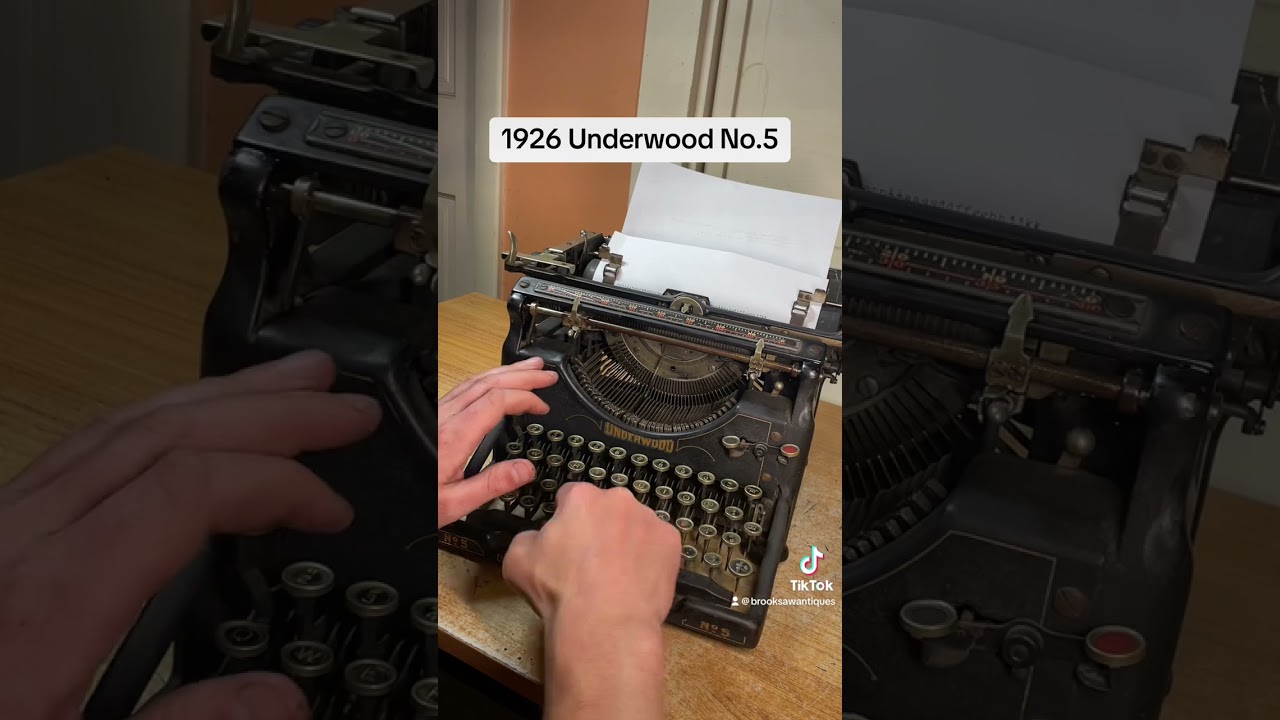 How to use all functions on a 1926 Underwood No.5 antique desktop typewriter