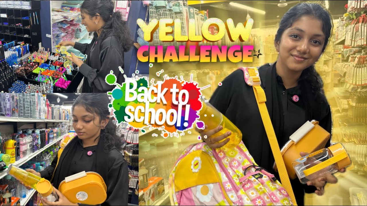 Yellow 💛 back to school 🏫 | challenge 🎉😍 | party 🌼🎒
