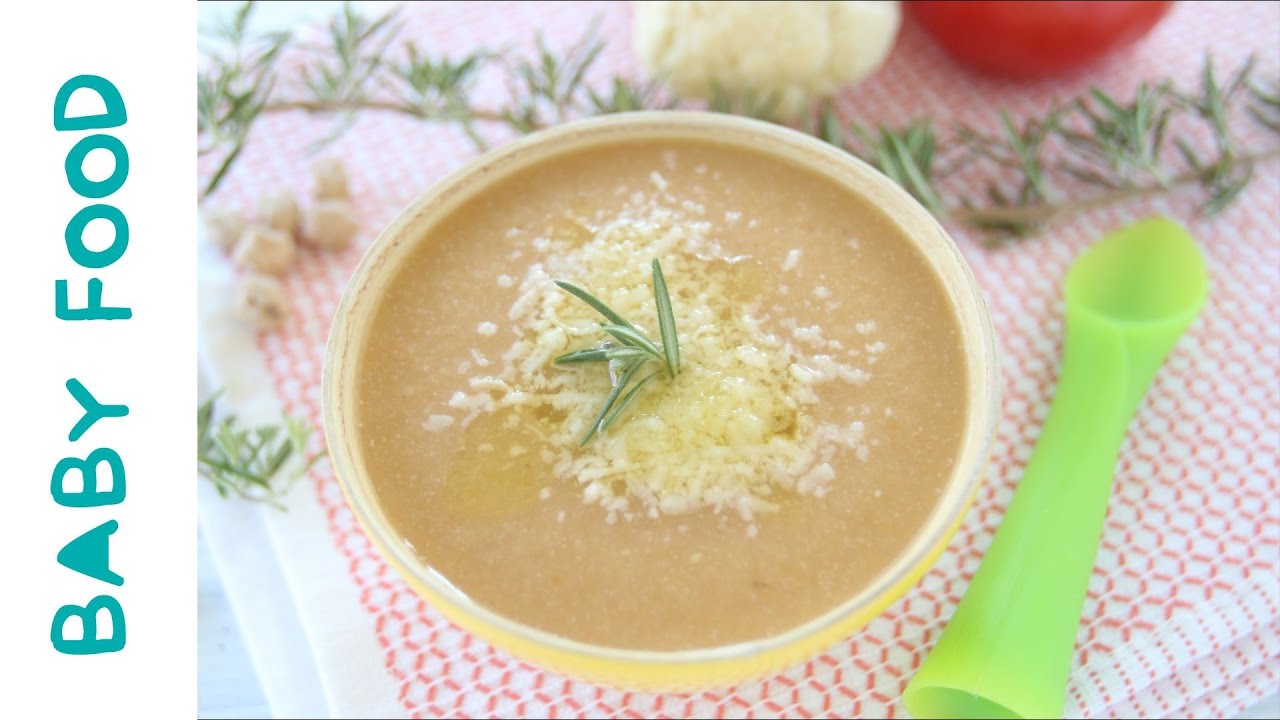 Chickpeas and cauliflower soup - baby food recipe +9M