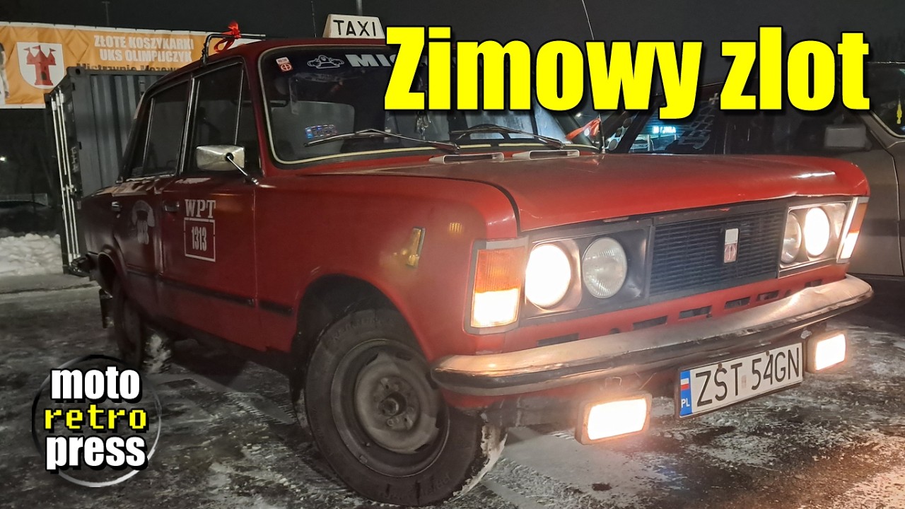 Zimowy zlot w Mszczonowie - Polonez, Fiat 125p, Audi