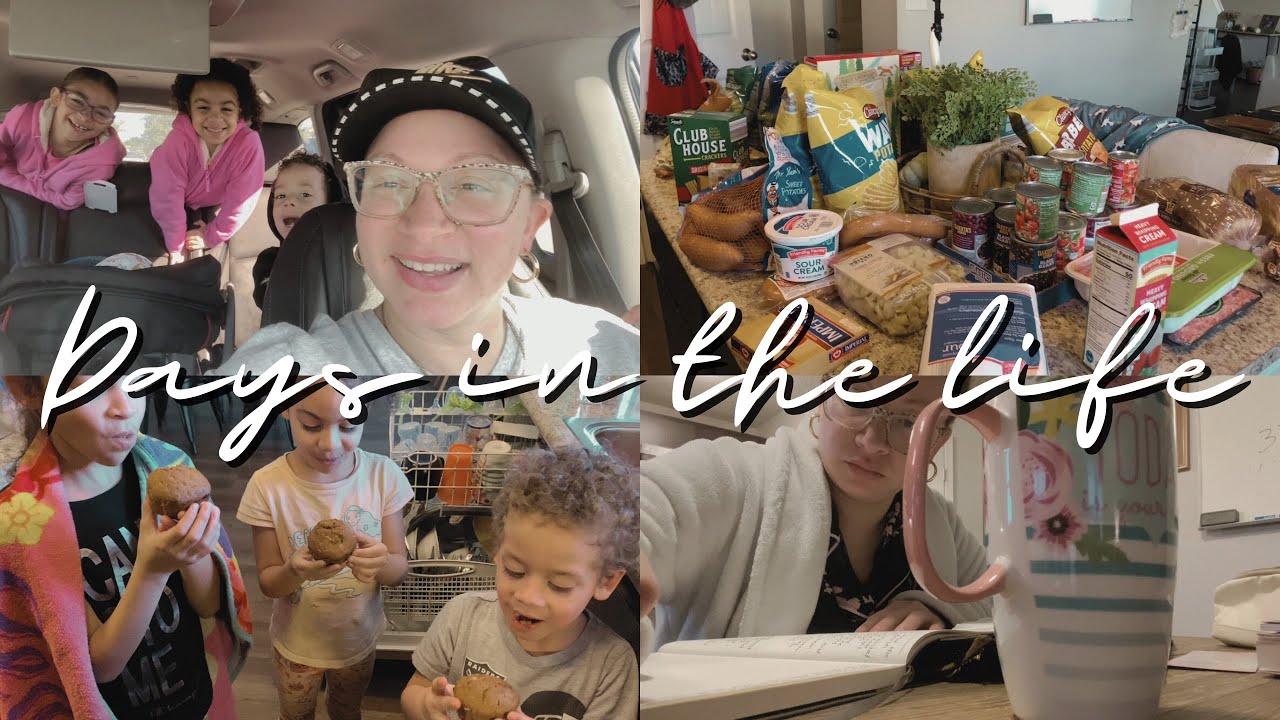 SPEND A FEW DAYS WITH US // homeschool mom of 4 morning routine + Aldi’s grocery haul