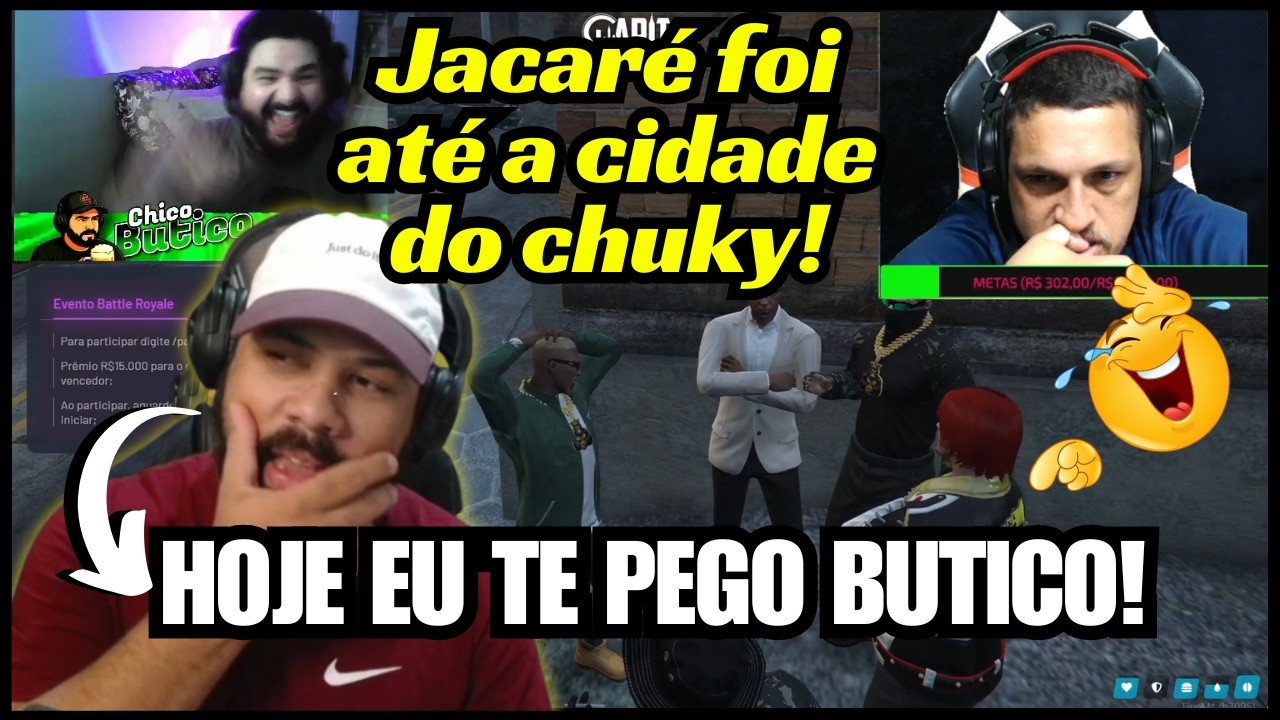 JACARÉ FOI CONVERSAR C/ CHUCKY, ENCONTROU CHICO BUTICO, E O PAU QUEBROU!😂🤣😂🤣