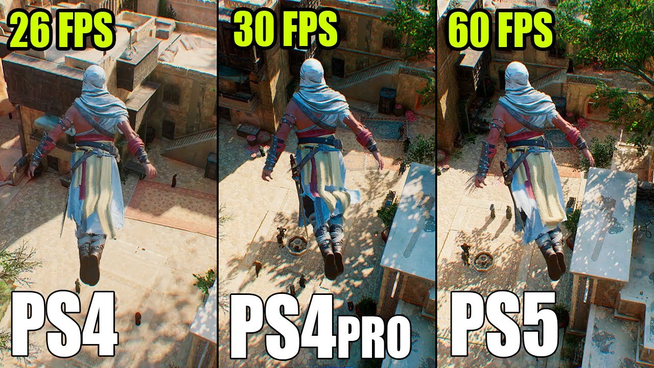 Assassin's Creed Mirage: сравнение PS4, PS4 Pro и PS5 | Время загрузки, графика, FPS
