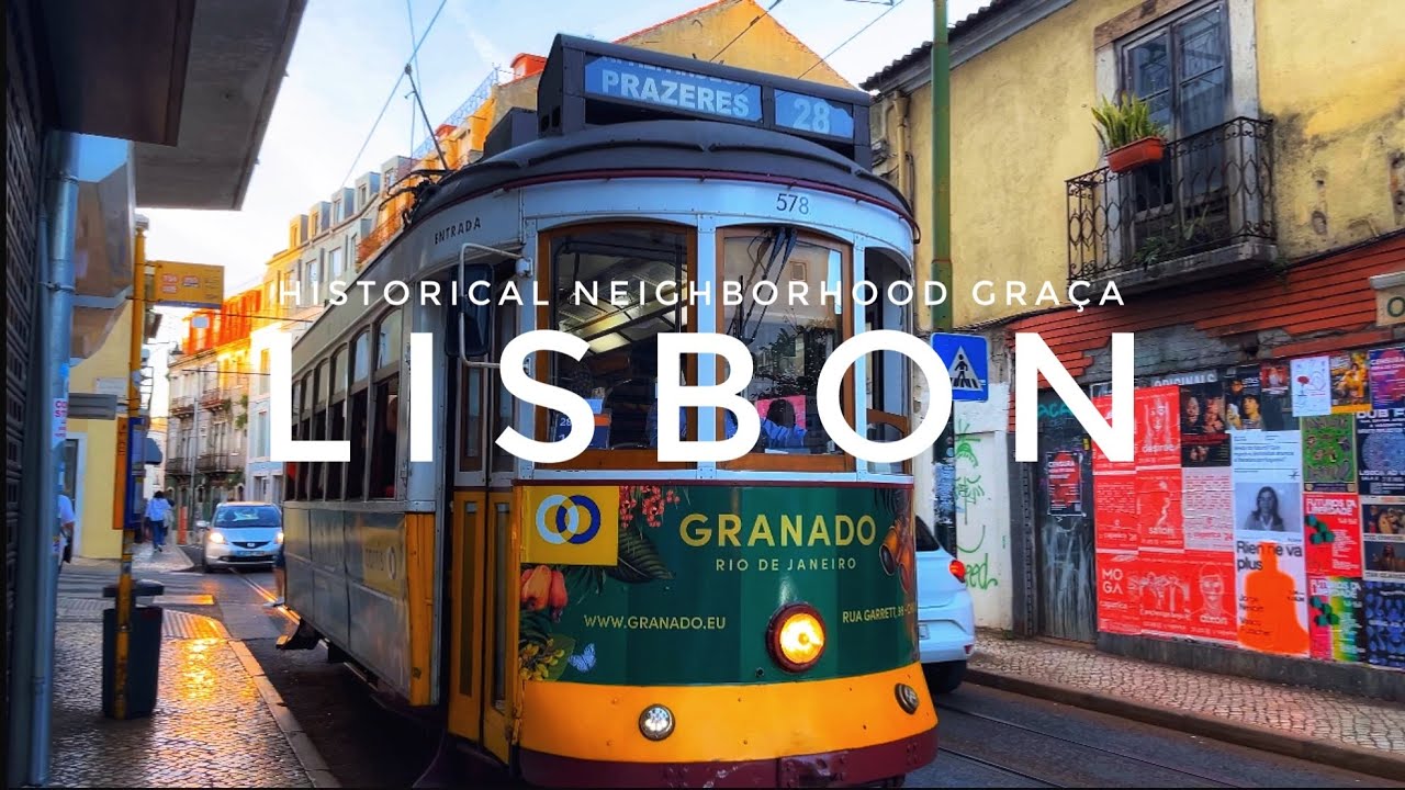 Breathtaking Sunset at Graça Lisbon 🇵🇹 | Miradouro da Graça | Jardim da Cerca | Portugal 4K
