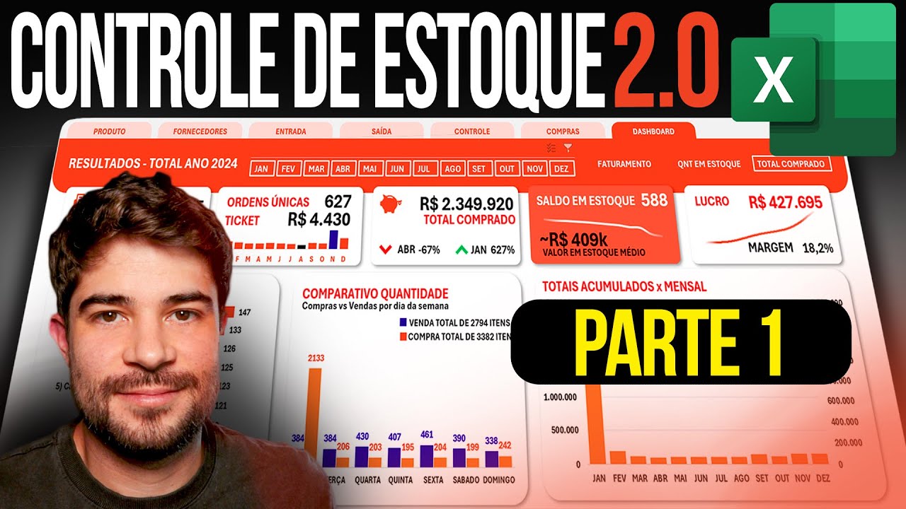 Novo Sistema de Controle de Estoque no EXCEL | Parte 1