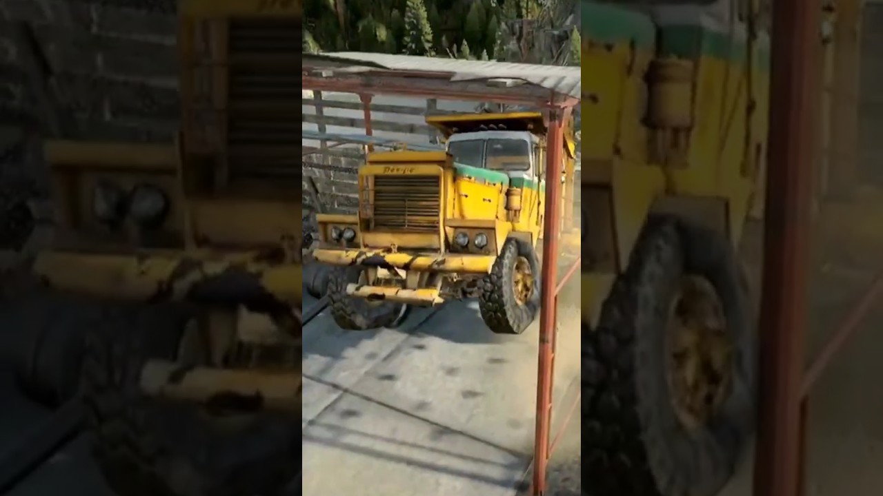 Crazy truck bug in snowrunner #off #road #truck #bug #snowrunner #mod #pacifictruck #glitch #dancing
