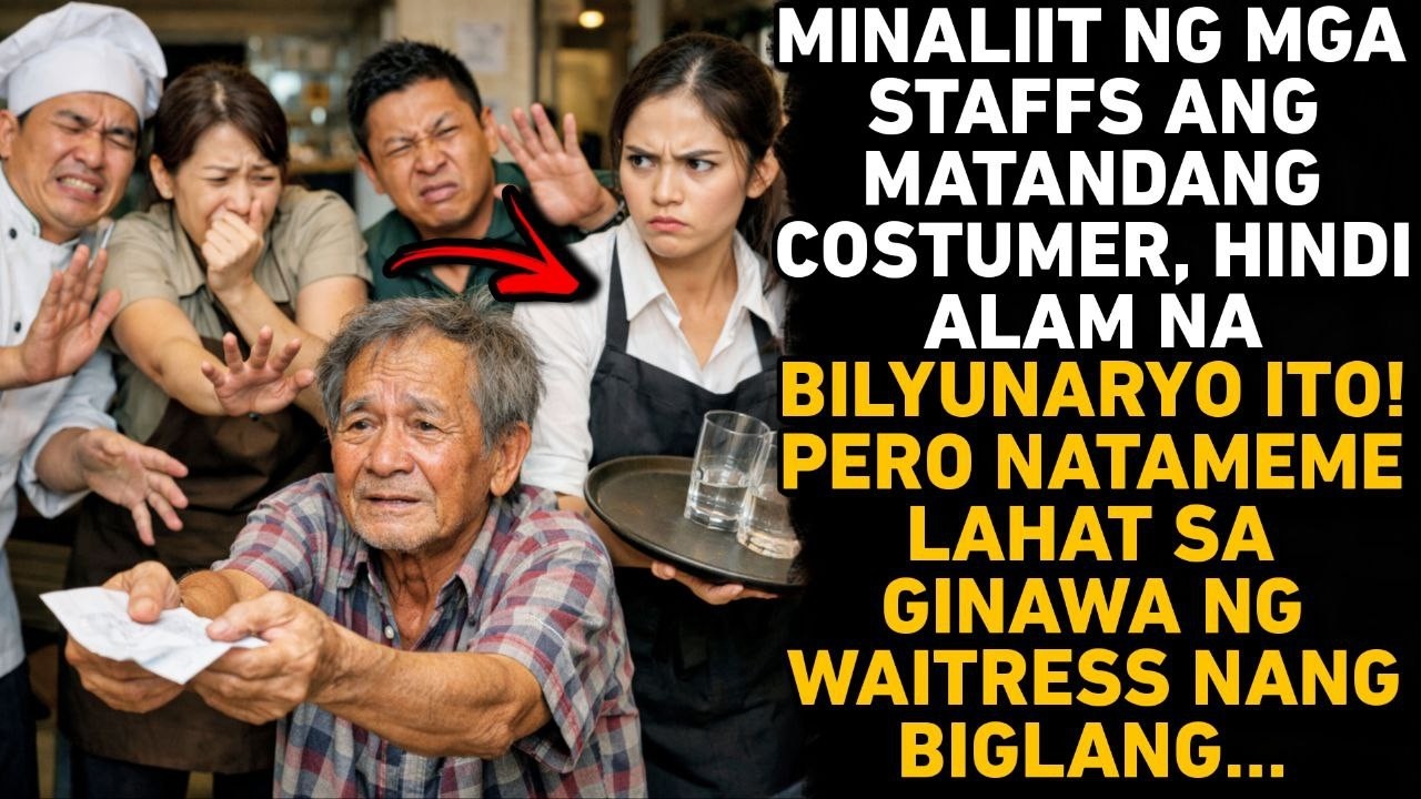 MINALIIT NG STAFFS ANG MATANDANG COSTUMER, PERO NATAMEME LAHAT SA GINAWA NG WAITRESS NANG BIGLANG...