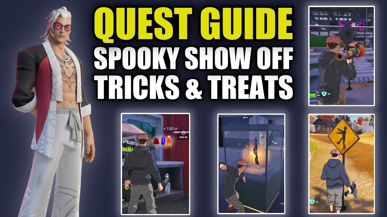 Fortnite - FORTNITEMARE QUEST GUIDE (Tricks & Treats + Spooky show off)