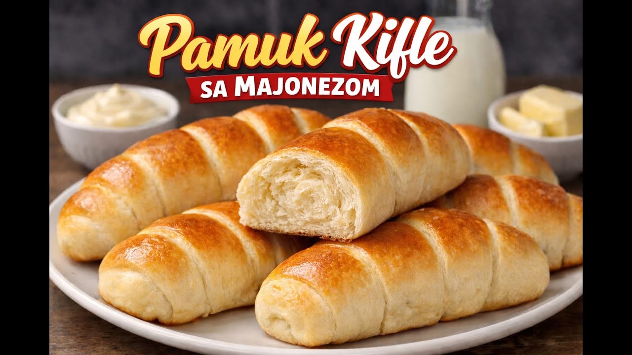 “Posne pamuk kiflice – savršen recept za mekane kao oblak! 🥐☁️”