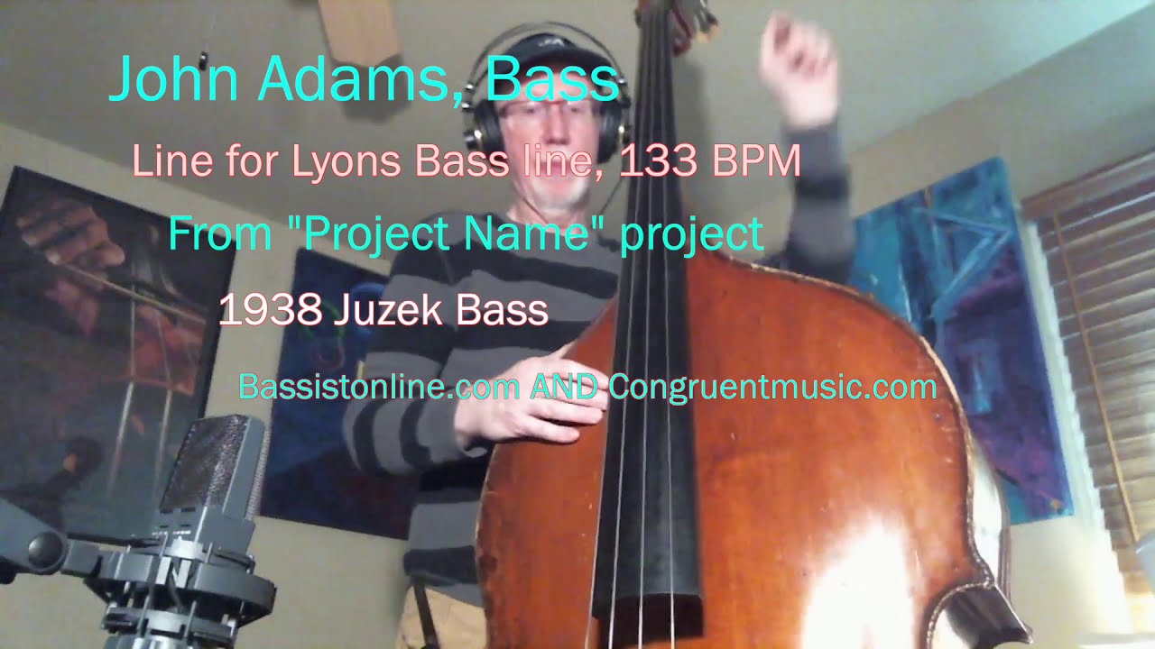 Line for Lyons Bass line Backing Track, 133 BPM