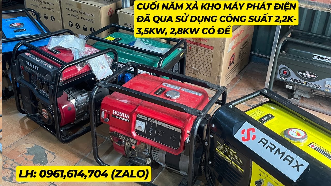 🔴🔴🔴Thanh lý Phát phát điện 3,5kw inveter, máy phát điện honda, máy phát điện 2,2kw dùng đc 1 lần