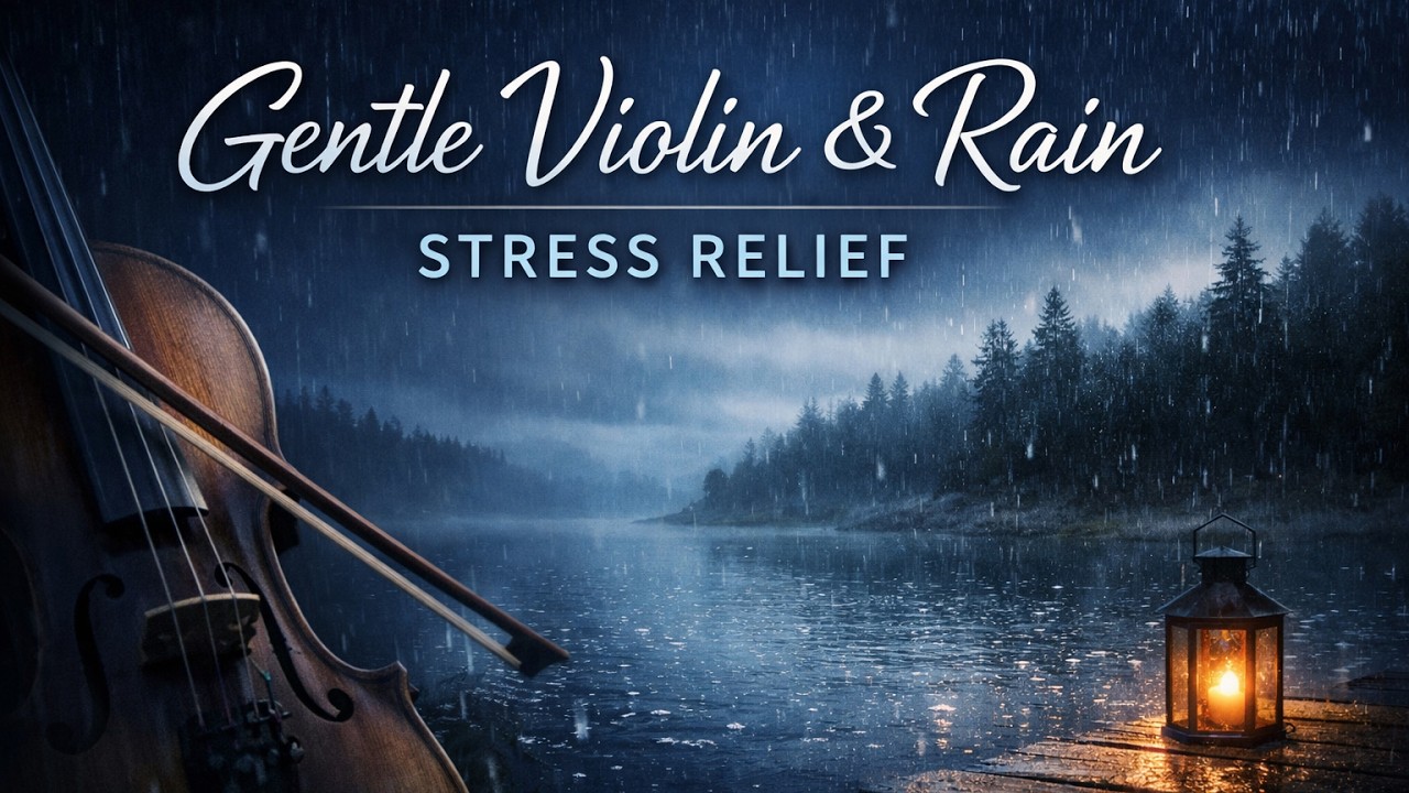 Relaxing Violin Rain Music for Deep Sleep & Calm