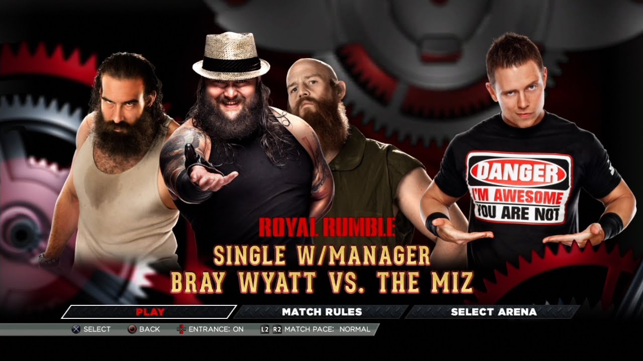 WWE 2K15 PS3 - Bray Wyatt VS The Miz