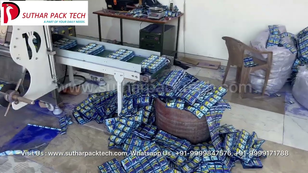 Multi Track Machine For Packing Neel Powder #ultramrineblue #neel #ujalaneel #liquid #ankitsuthar