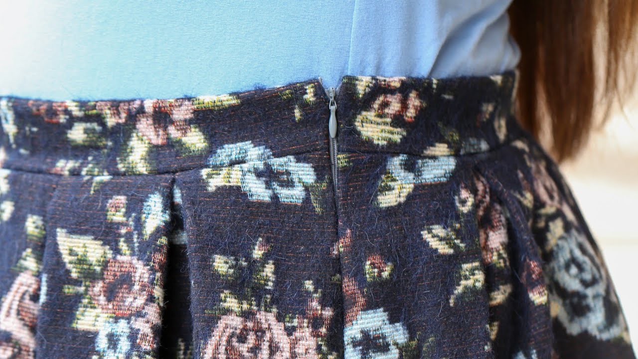Invisibile zipper tutorial, box pleats skirt GRAZIA