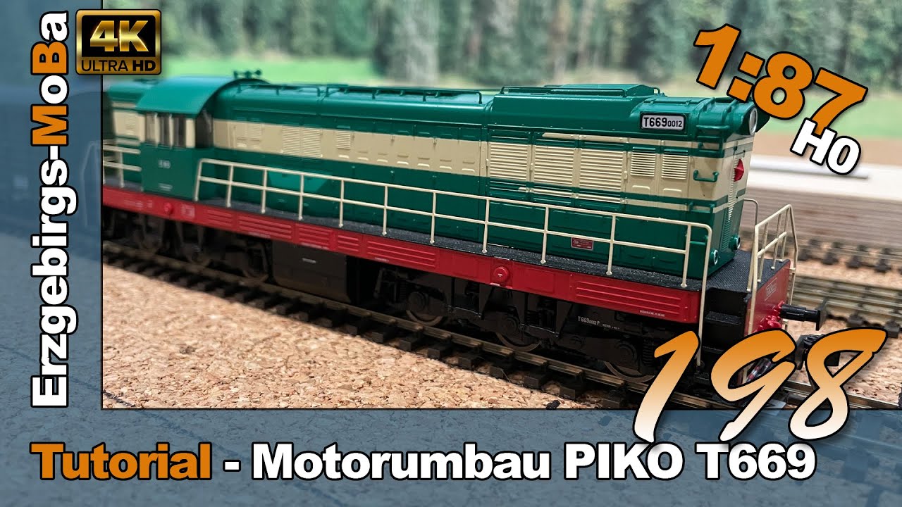 198 - Modellbahn Tutorial - PIKO T669 ruckelt - Motorumbau - DR 1/87 H0  - (DE/EN)