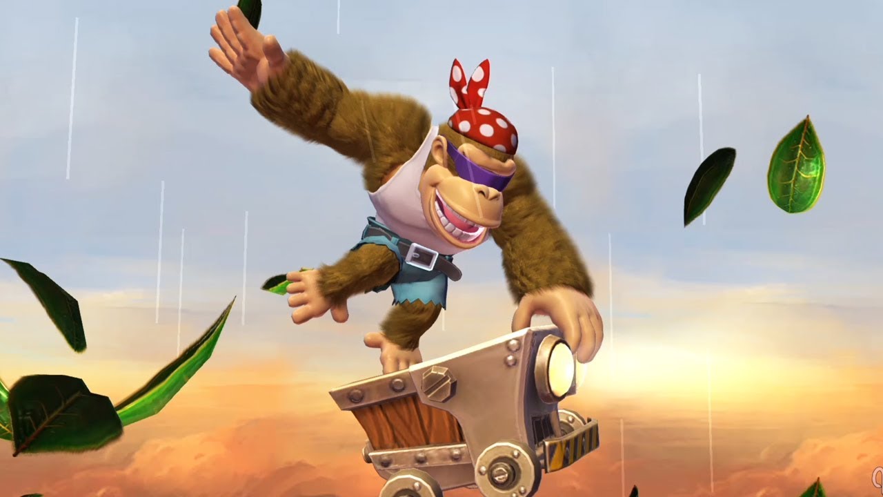 Donkey Kong Country Tropical Freeze - All Minecart Level with Funky Kong