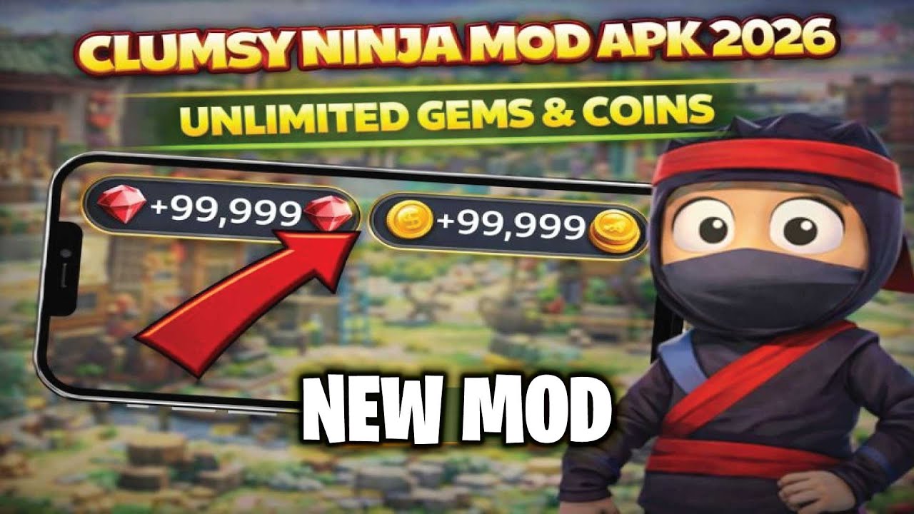 Clumsy Ninja Mod APK 2026 – Unlimited Gems & Coins (Offline)
