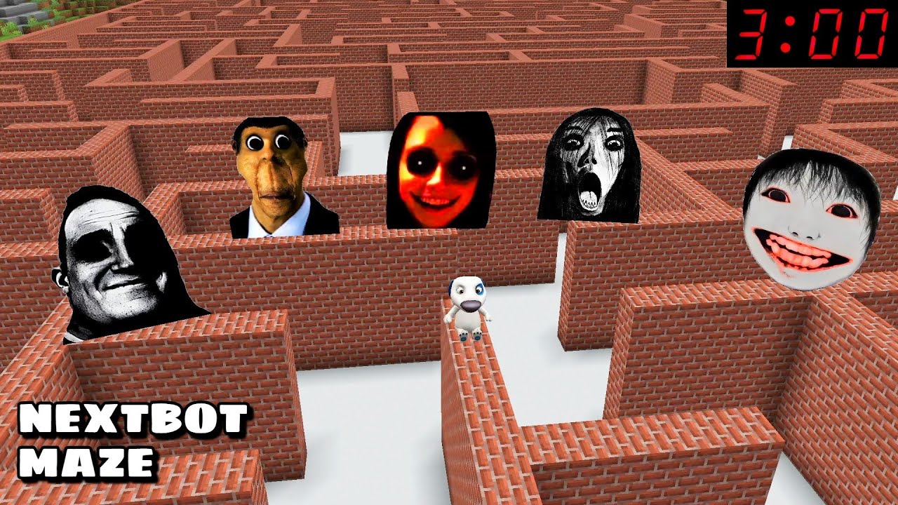 NEXTBOT MAZE OBUNGA AND FRIENDS CHASED ME in Minecraft - Gameplay - Coffin Meme