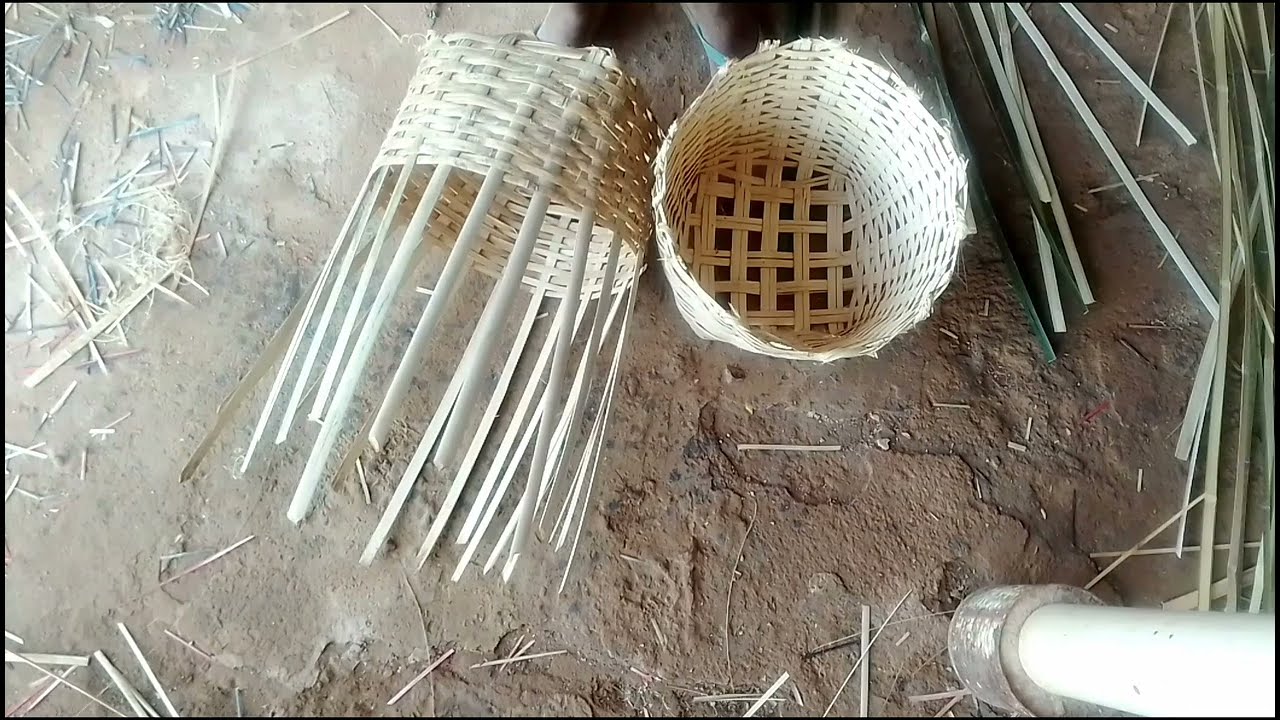 balaio para ninho de galinha. tecendo com uma fita.parte 1