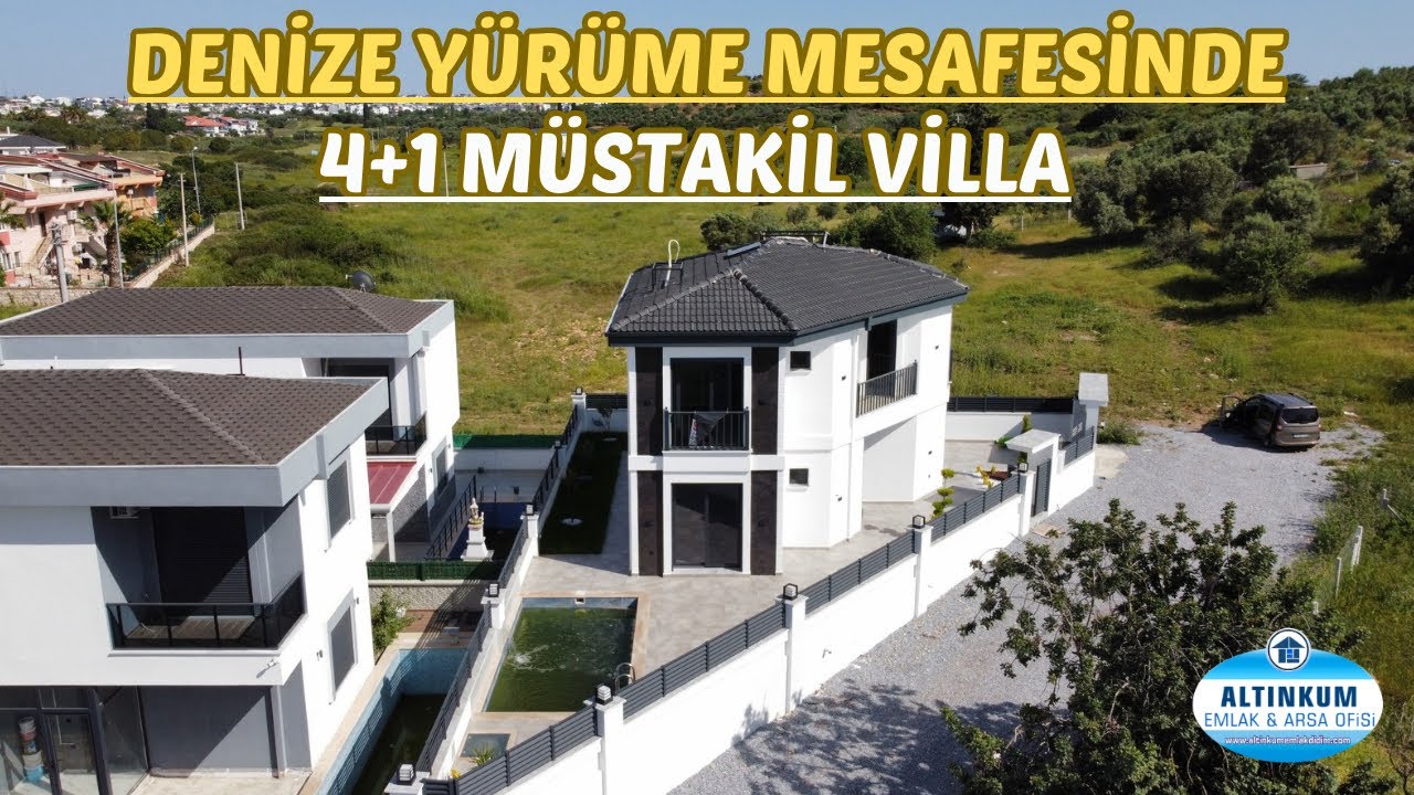 Didim’de Plaja 1 Km Mesafede 4+1 Müstakil Havuzlu Lüks Villa | Giriş Katında Odalı | #Didim