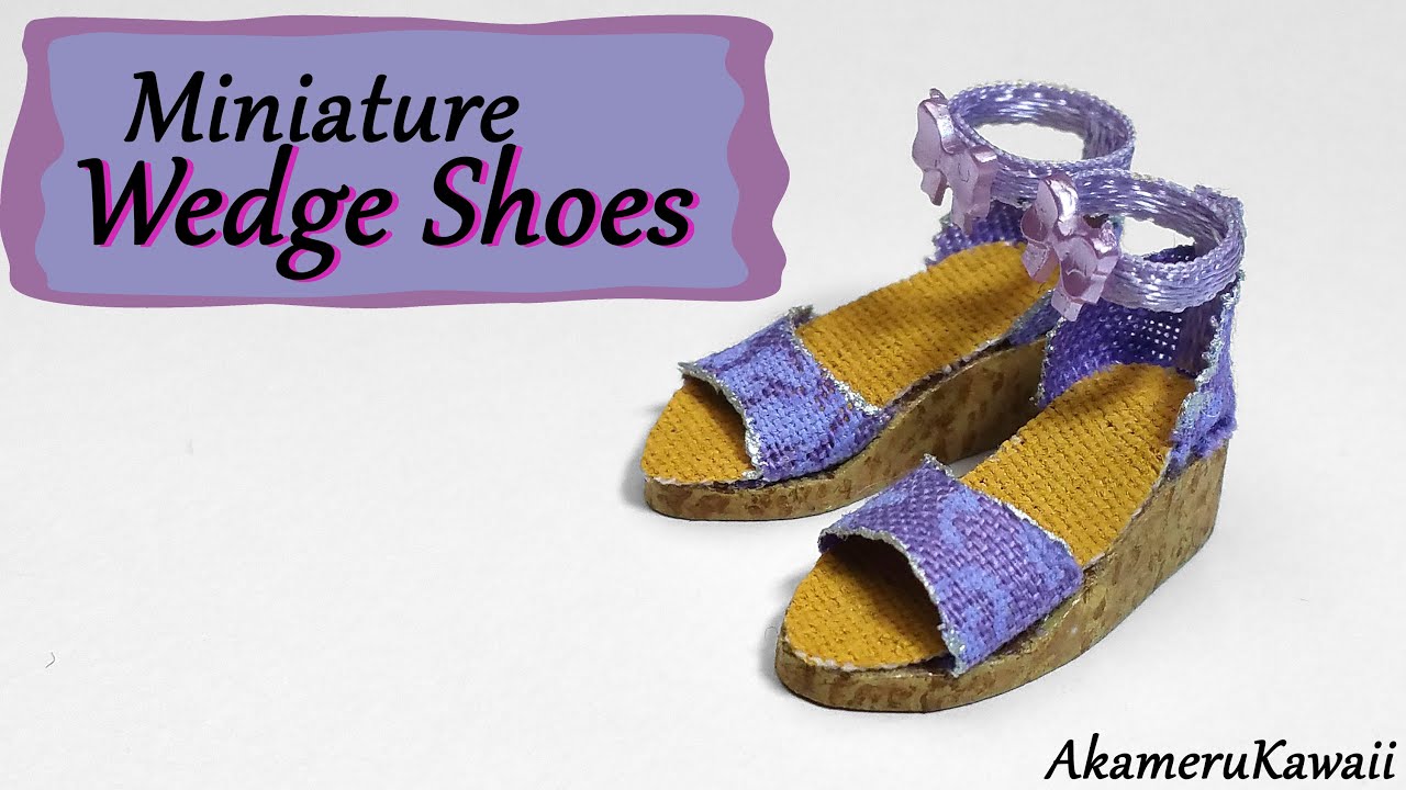 Miniature Wedge Shoes / Sandals - Polymer Clay Tutorial