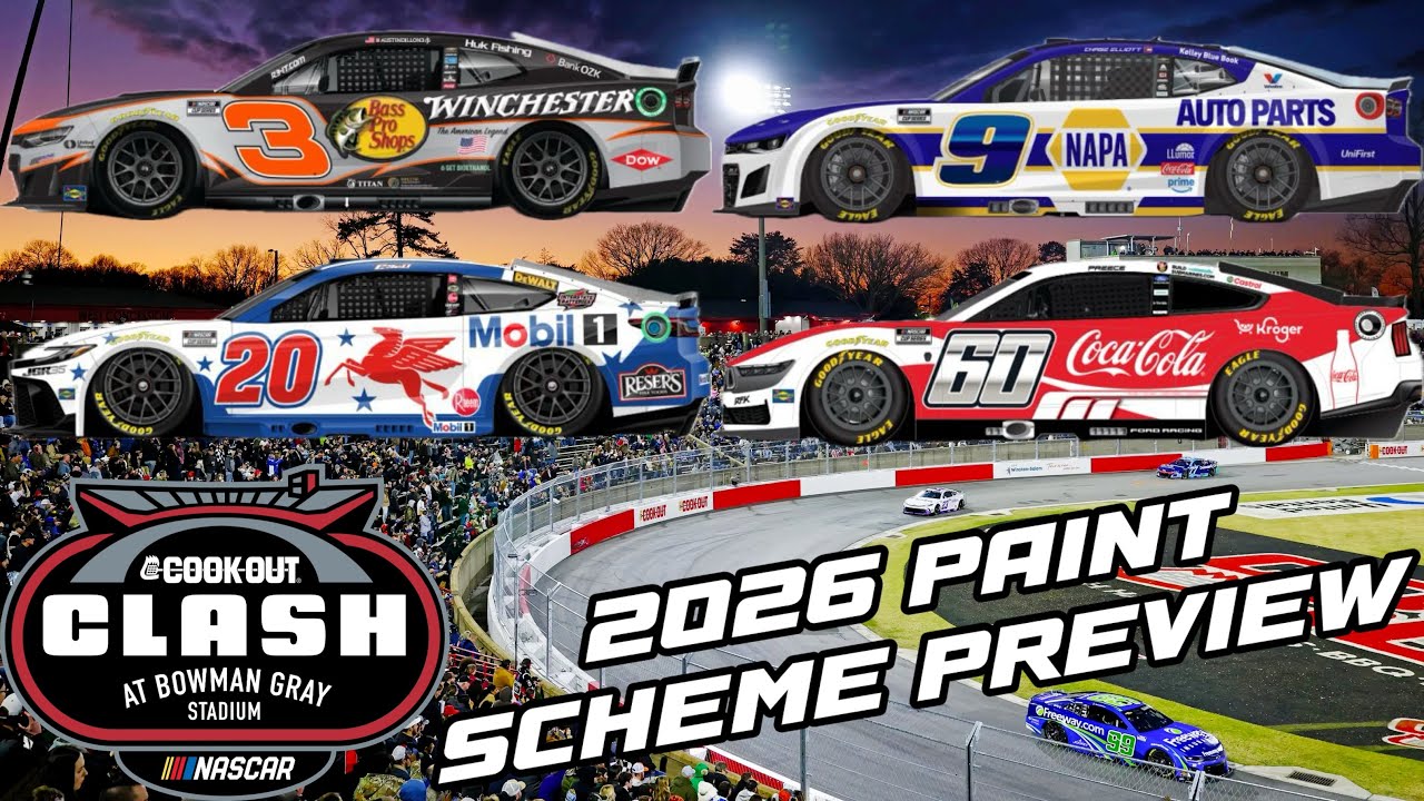 NASCAR Cup Series 2026 Clash At Bowman Gray Stadium Paint Scheme Preview