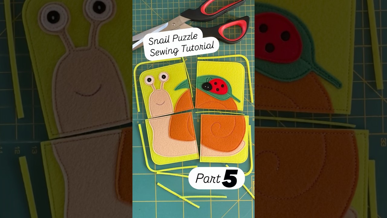 Snail 4-Piece Felt Puzzle | Part 5 #sewing #madebybalybina