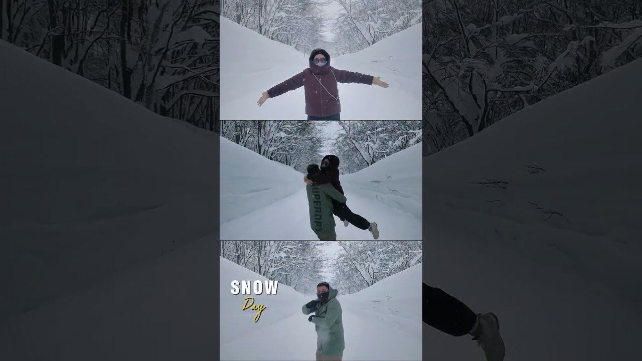 Snow wall in hakkoda