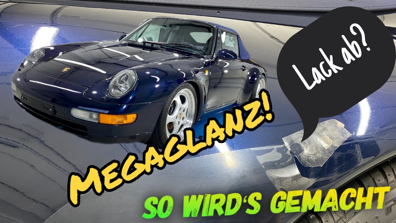 30 Jahre alte Folie UNSICHTBAR machen // Porsche 993 auf HOCHGLANZ // Paddy poliert PS Car Garage