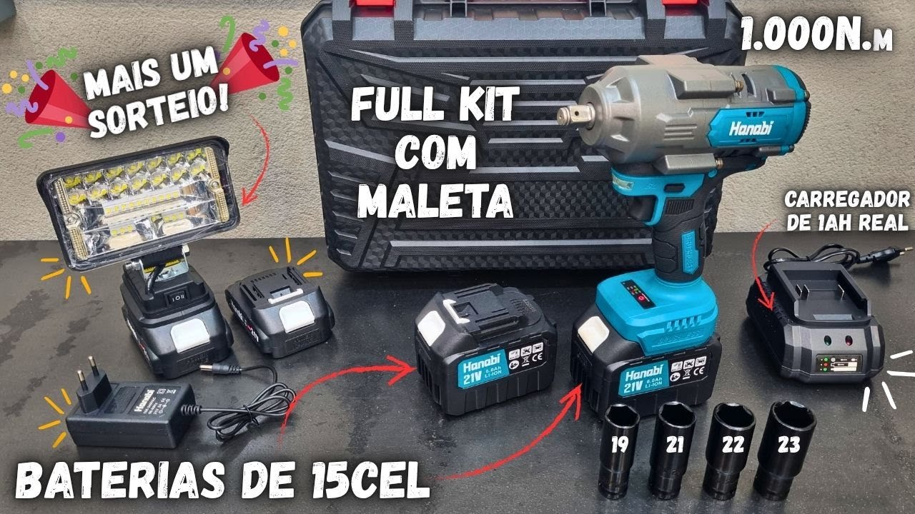 QUASE DEU RUIM! Chave de Impacto HANABI 1.000Nm - Teste Completo! | C21-SQI-BCE
