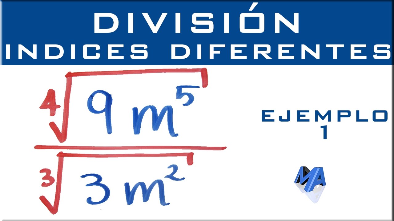 División de radicales con indices diferentes | Ejemplo 1