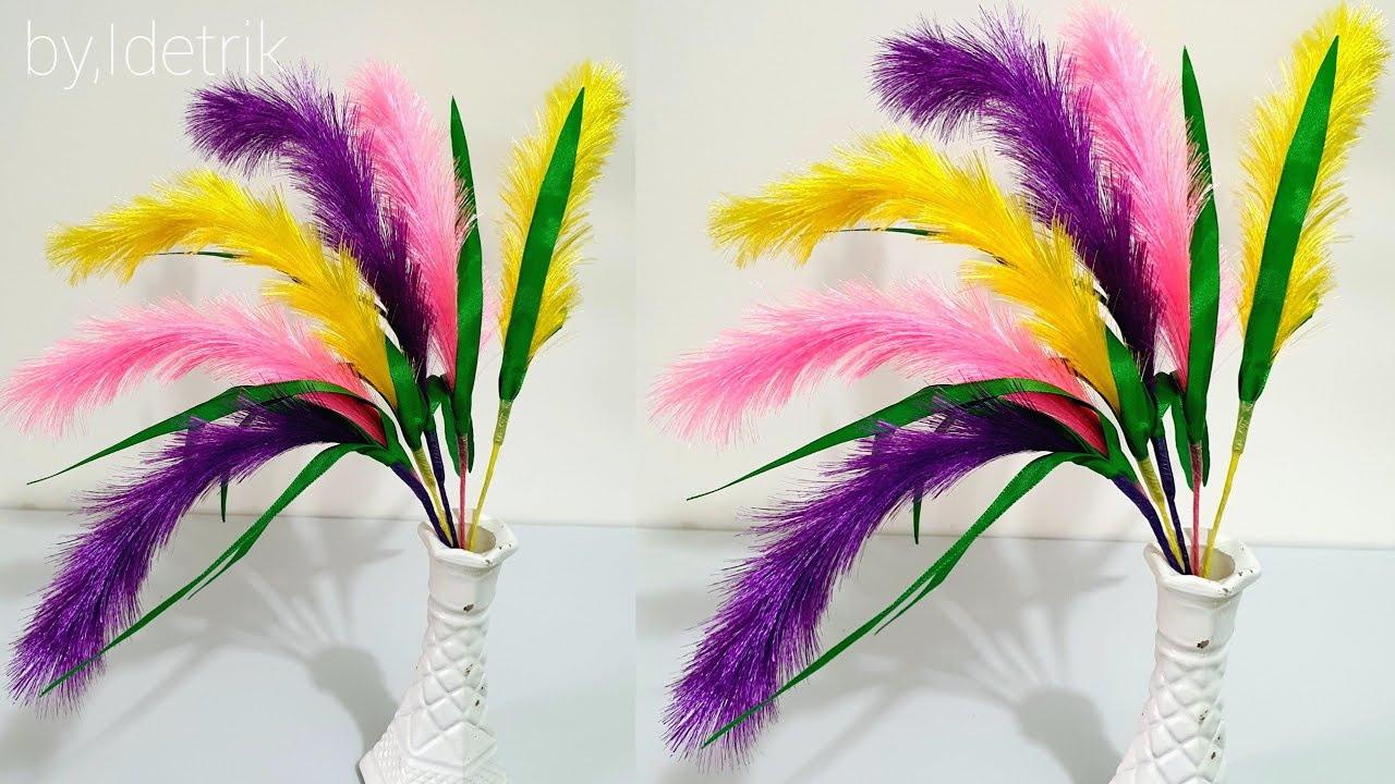 Cara Membuat Bunga dari Tali Pita Kain untuk Hiasan meja Tamu | How to make decorative table flowers