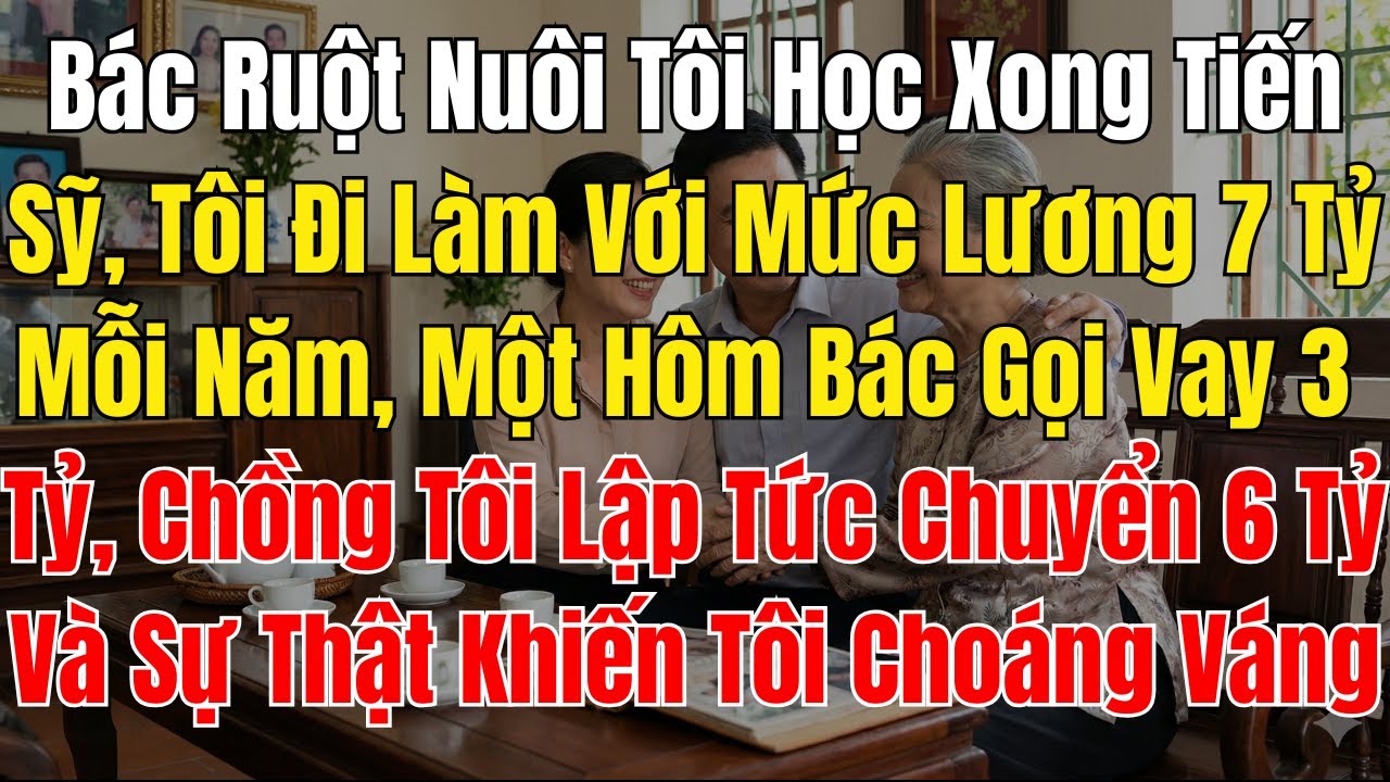 Bác Ruột Nuôi Tôi Học Xong Tiến Sỹ, Tôi Đi Làm Với Mức Lương 7 Tỷ Mỗi Năm, Một Hôm Bác Gọi Vay 3 Tỷ,