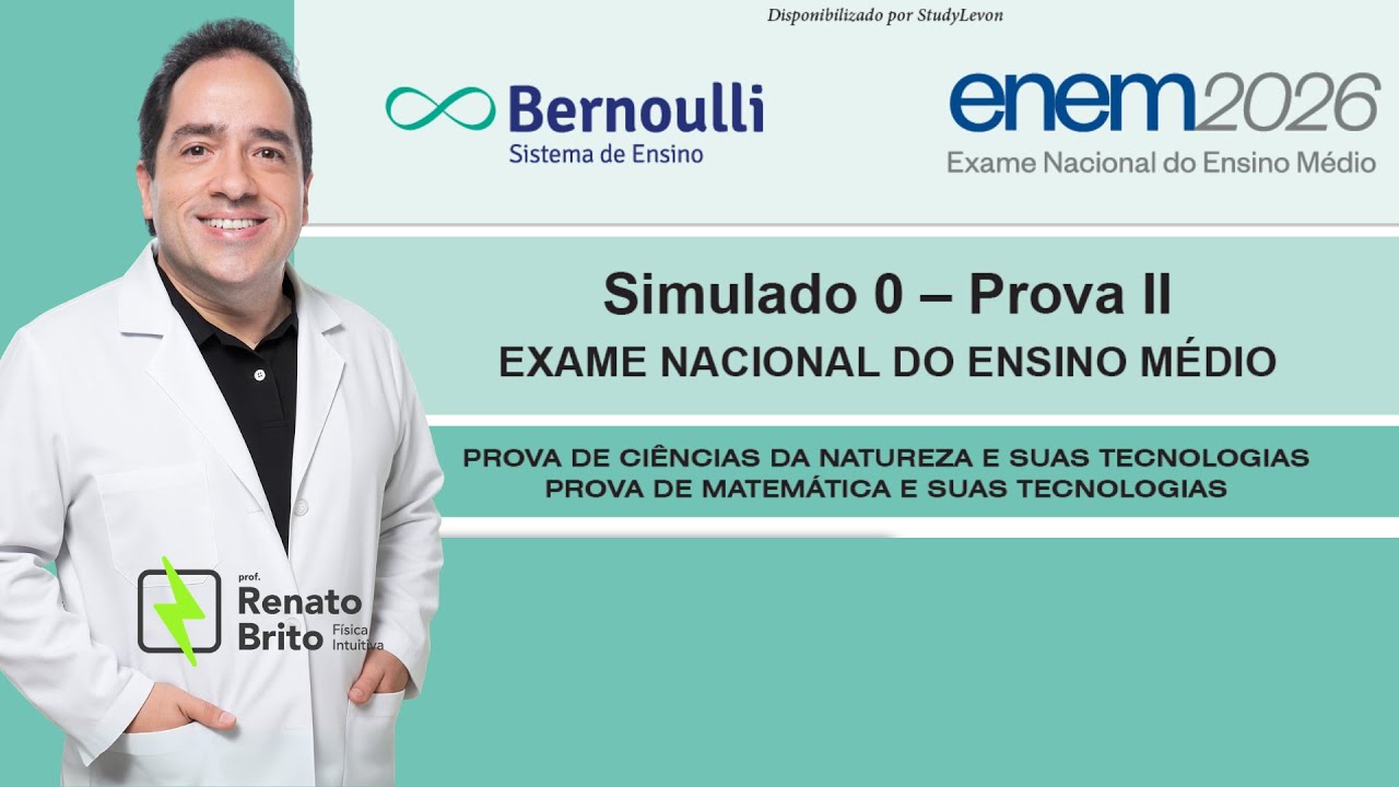 Parte 2 de 2 - Resolução SIMULADO BERNOULLI 2o DIA - ENEM - com Prof RENATO BRITO