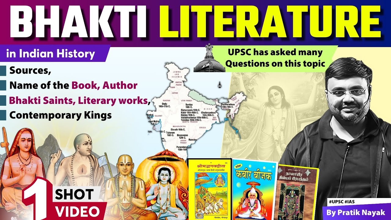 Bhakti Literature in Indian History: Important Books & Authors | UPSC Prelims 2024 | Pratik Nayak